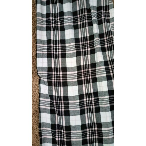 Victoria’s Secret Pajama Pants Size XL Black & Pink Plaid Flannel Drawstring - Picture 5 of 5